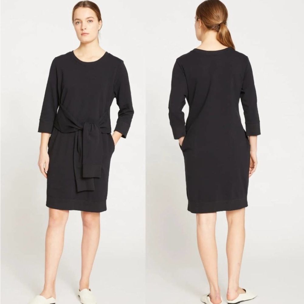 NEW Universal Standard Misa Sweatshirt Dress Black‎ Size MEDIUM 6/8